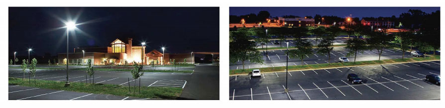 PATIOS DE ESTACIONAMENTO COM LUMINARIAS DE ALTA POTENCIA