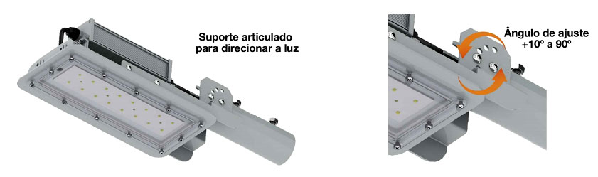 LUMINARIA LED com regulagem, de de ângulo