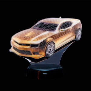 Abajur Colorido - Carro