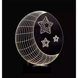 Abajur - Lua e Estrela