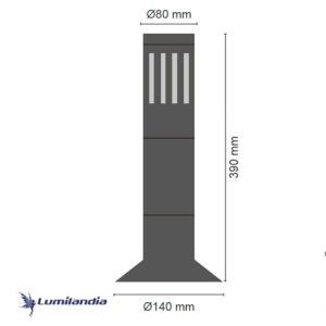 Balizador de Jardim Tube Light - Aletas