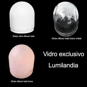 Poste Decorativo com Globo Leitoso Bala Simples