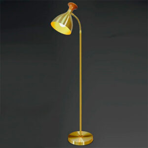 Luminária de Chão Coluna Reus com Detalhe em Madeira