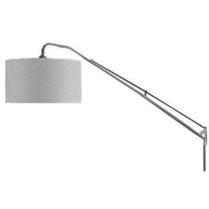 Luminária de Chão Móvel Senan com Cúpula em Tecido