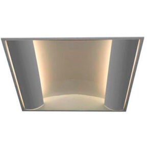 Luminária de Embutir Quadrada Melow Light com Rebatedor Lateral – Para TuboLED T8 2x9W
