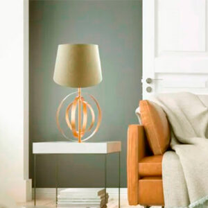 Luminária de Mesa Abajur Dourado Almon