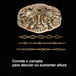 Luminária de Mesa Abajur de Bronze Lampião 1 Cúpula Colonial de Vidro 16cm