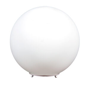 Luminária de Mesa Globo Branco Opalino – 5 Tamanhos
