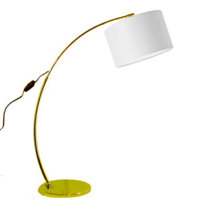 Luminária de Mesa Moderna Arco com Cúpula de Tecido