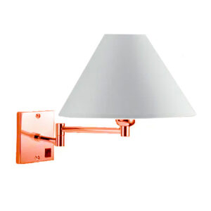 Luminária de Parede Arandela Articulada Xerta Curta com Cúpula em Tecido