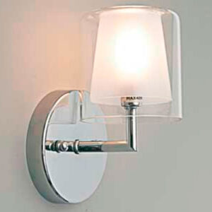 Luminária de Parede Arandela Articulada com Cúpula de Vidro Maison