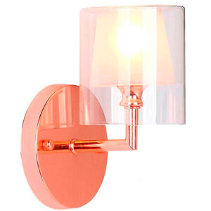 Luminária de Parede Arandela Articulada com Cúpula de Vidro Maison