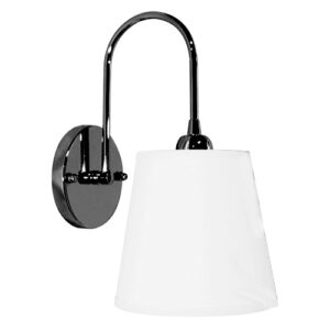 Luminária de Parede Arandela Curva Santa Oliva com Cúpula de Tecido