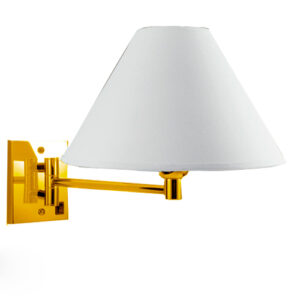 Luminária de Parede Arandela Móvel Xerta com Cúpula em Tecido