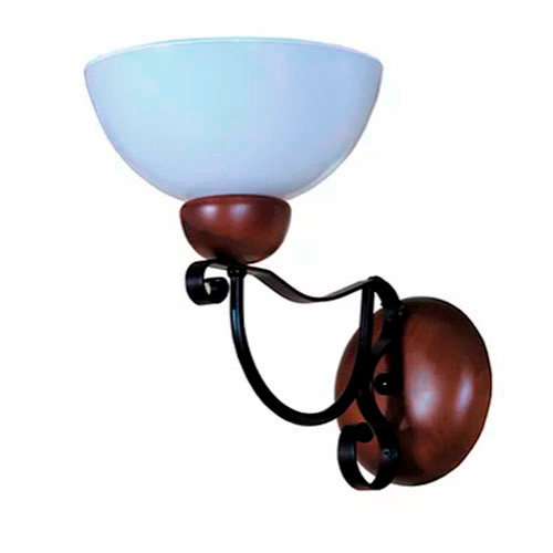 Arandela Rústica com Cúpula Vidro