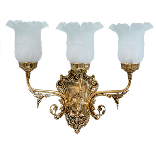 Arandela Bronze Menino 3 Tulipas