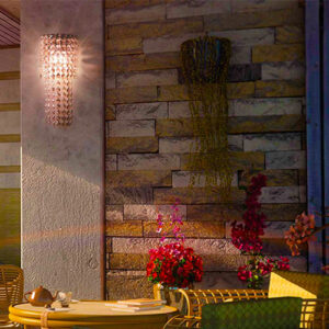 Luminária de Parede Arandela de Cristal Vinas Longa