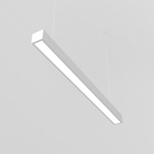 Luminária de Sobrepor Pendente Retangular com Difusor em Acrílico