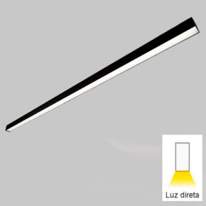 Luminária de Sobrepor Plafon Continua com Difusor de Acrílico – Para TuboLED HO 2x36W ou 40W