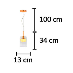 Luminária de Teto Pendente de Vidro Langar