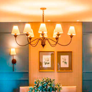 Lustre Clássico Horizontal 8 Braços