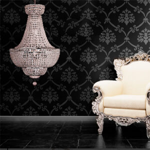 Lustre Império Morrel com Cristais para 12 Lâmpadas