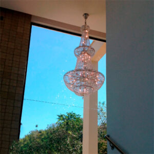 Lustre Império Morrel com Cristais para 35 Lâmpadas