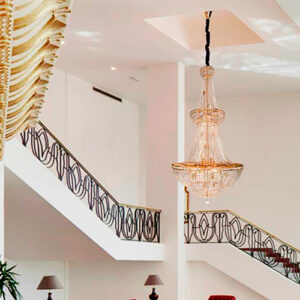 Lustre Império Morrel com Cristais para 35 Lâmpadas