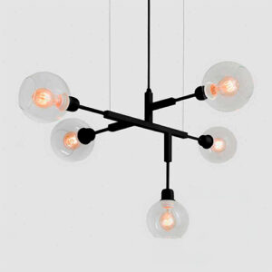 Lustre Moderno DOS 70 com 5 Globos