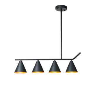 Lustre Moderno Linear Foco Querol 4 Cúpulas