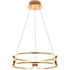 Lustre Moderno Pendente La Corunha French Gold - LED Integrado