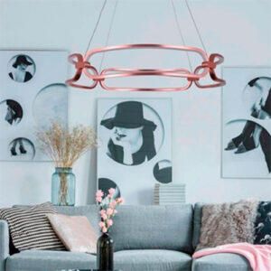 Lustre Moderno Pendente La Corunha Rosê Gold - LED Integrado