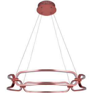Lustre Moderno Pendente La Corunha Rosê Gold – LED Integrado