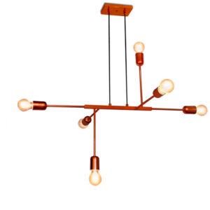 Lustre Moderno Pendente Sisbom para 6 Lâmpadas