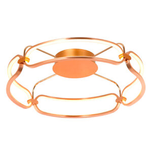 Lustre Moderno Plafon La Corunha French Gold - LED Integrado