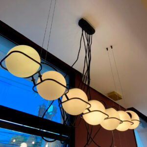 Lustre Pendente Carl com 7 Globos de Vidro
