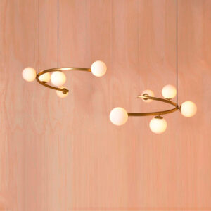 Lustre Pendente Moderno Arcus com 5 Globos