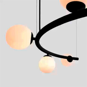 Lustre Pendente Moderno Arcus com 5 Globos