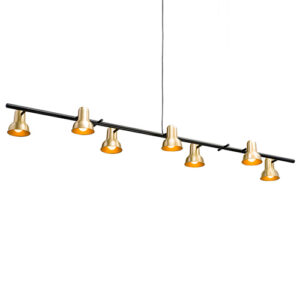 Lustre Pendente Moderno Ascribu com 7 Cúpulas