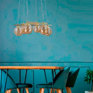 Lustre Pendente Moderno Astig com 6 Globos de Vidro