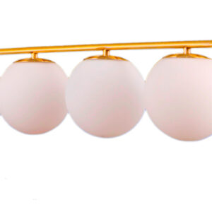 Lustre Pendente Moderno Bonastra com 3 Globos de Vidro