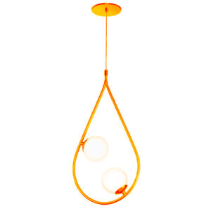 Lustre Pendente Moderno Gota com 2 Globos