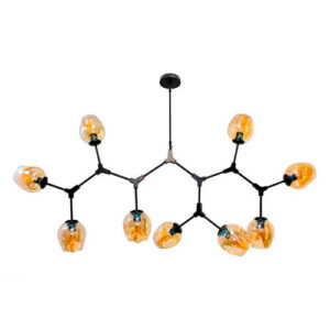 Lustre Pendente Moderno Orbital New com 9 Globos de Vidro