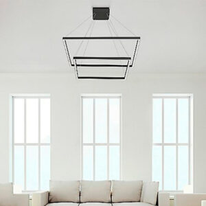 Lustre Pendente Moderno Quadrado Dome Duplo – LED Integrado