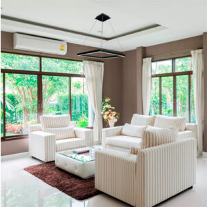 Lustre Pendente Moderno Quadrado Dome – LED Integrado