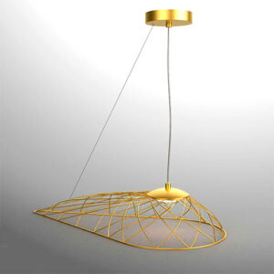 Lustre Pendente Moderno Raquete Tela – LED Integrado