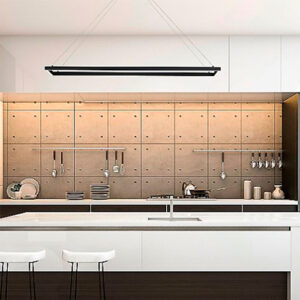 Lustre Pendente Moderno Retangular Dome – LED Integrado