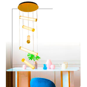 Lustre Pendente Moderno com 5 Tubos Orense - LED Integrado