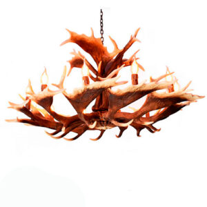 Lustre Rústico Country Chifres para 12 Lâmpadas
