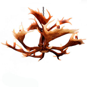 Lustre Rústico Country Chifres para 6 Lâmpadas